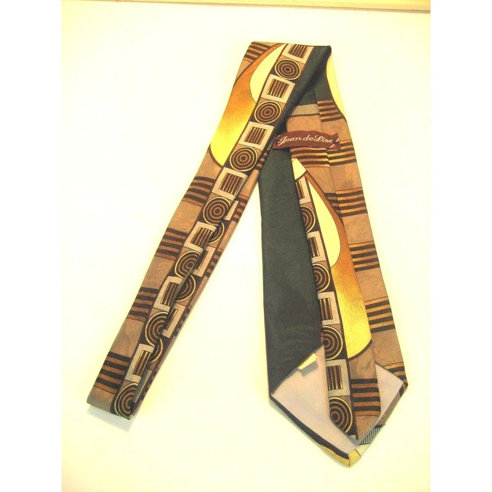 Jean de Lise 100% Microfibre Abstract Design Necktie